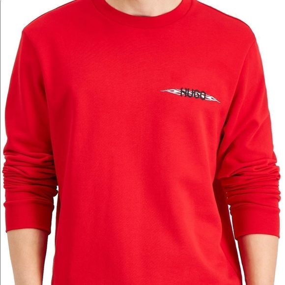 HUGO BOSS Men's Flame Logo Sweatshirt Small - Picture 5 of 12